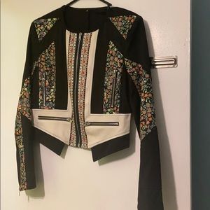 Custom floral Moto jacket